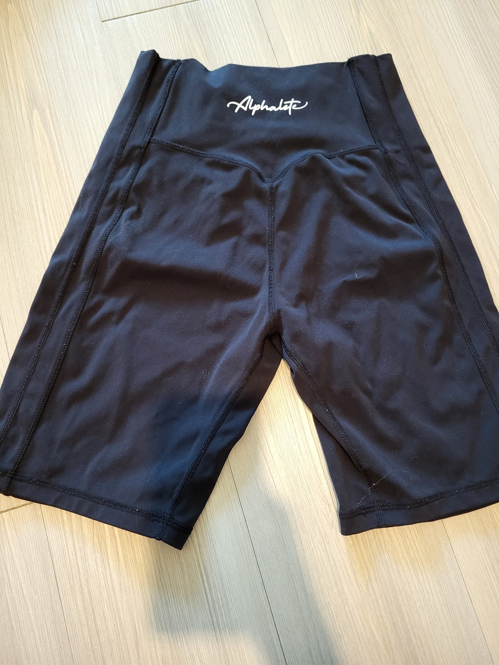 Alphalete Black High-Rise Performance Shorts